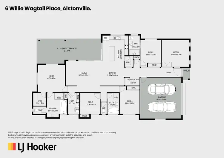 Floorplan of Homely house listing, 6 Willie Wagtail Place, Alstonville NSW 2477