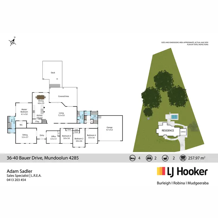 Floorplan of Homely house listing, 36-40 Bauer Drive, Mundoolun QLD 4285