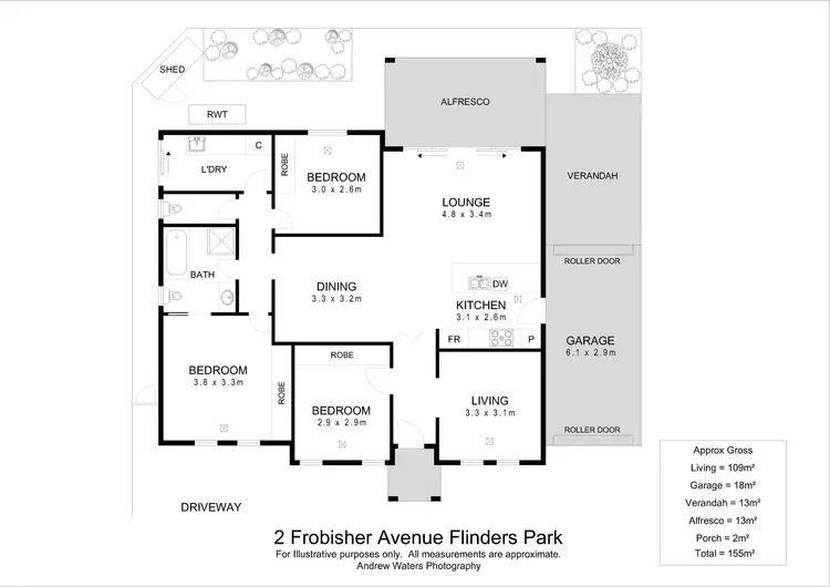 Floorplan of Homely house listing, 2 Frobisher Ave, Flinders Park SA 5025
