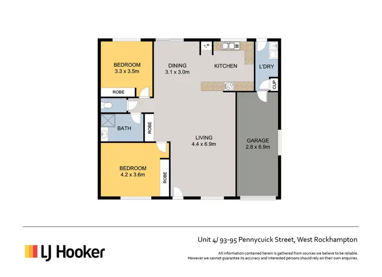 Floorplan of Homely unit listing, 4/93-95 Pennycuick Street, West Rockhampton QLD 4700