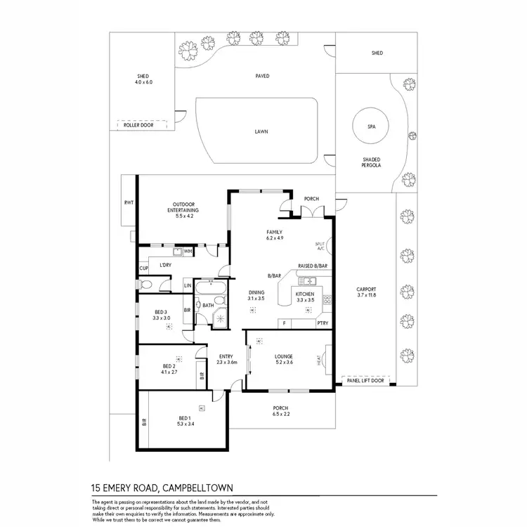 Floorplan of Homely house listing, 15 Emery Road, Campbelltown SA 5074
