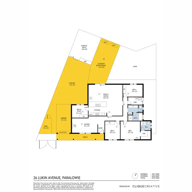 Floorplan of Homely house listing, 26 Lukin Avenue, Paralowie SA 5108