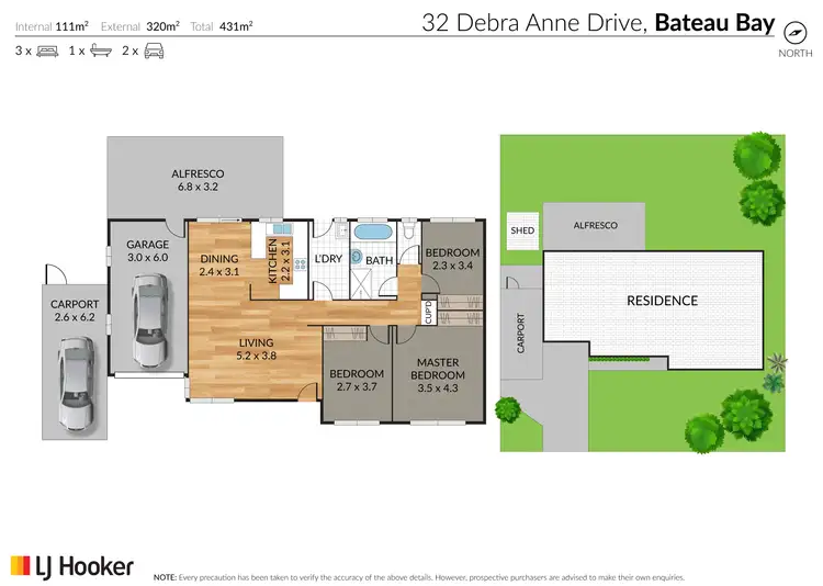 Floorplan of Homely house listing, 32 Debra Anne Drive, Bateau Bay NSW 2261
