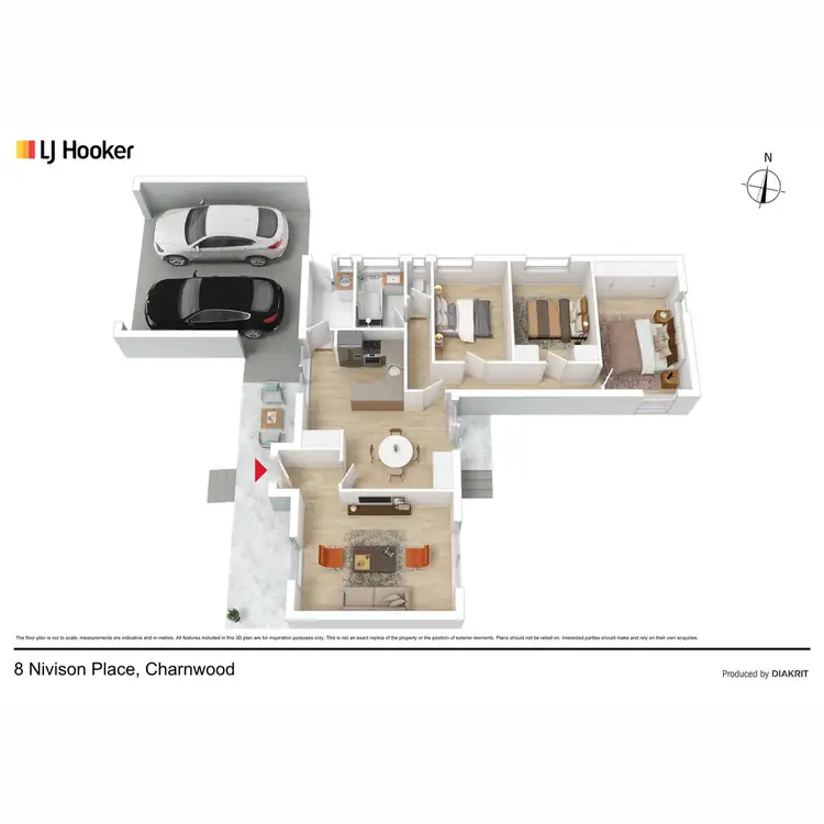 Floorplan of Homely house listing, 8 Nivison Place, Charnwood ACT 2615