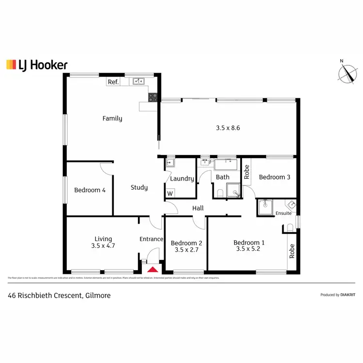Floorplan of Homely house listing, 46 Rischbieth Crescent, Gilmore ACT 2905
