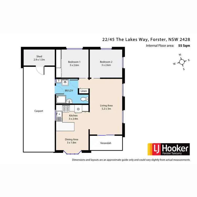 Floorplan of Homely villa listing, M22/45 The Lakesway Smugglers Cove', Forster NSW 2428