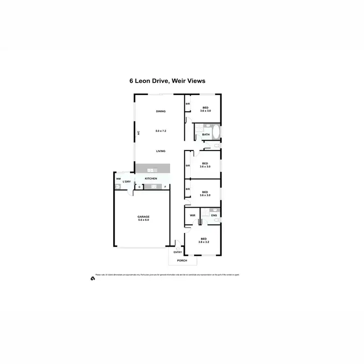 Floorplan of Homely house listing, 6 Leon Drive, Weir Views VIC 3338
