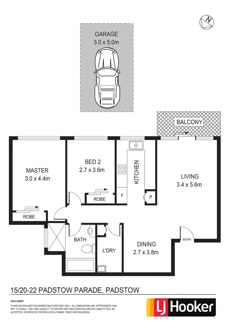 Floorplan of Homely unit listing, 15/20-22 Padstow Parade, Padstow NSW 2211