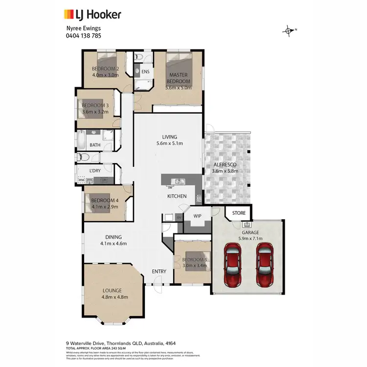 Floorplan of Homely house listing, 9 Waterville Drive, Thornlands QLD 4164