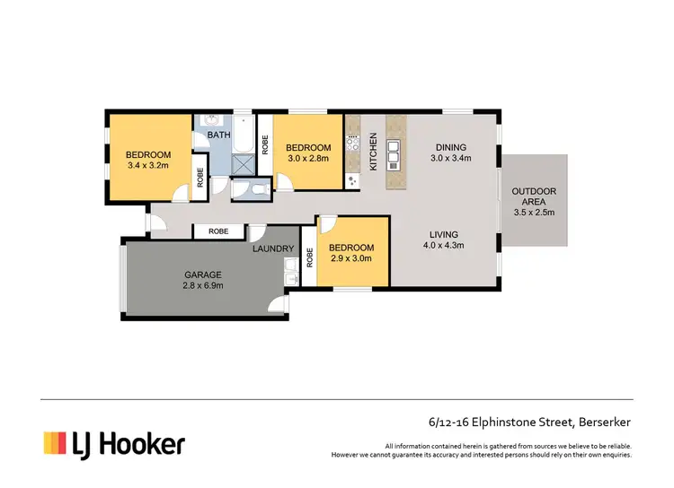 Floorplan of Homely house listing, 6/12-16 Elphinstone Street, Berserker QLD 4701
