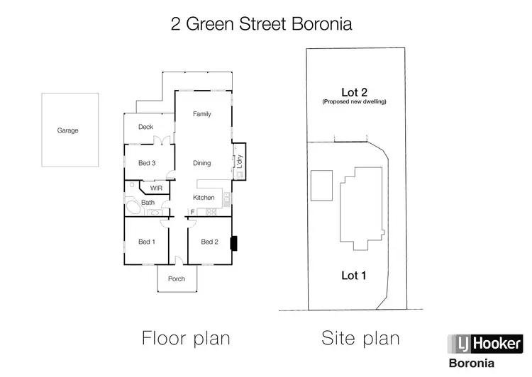 Floorplan of Homely house listing, 1/2 Green Street, Boronia VIC 3155