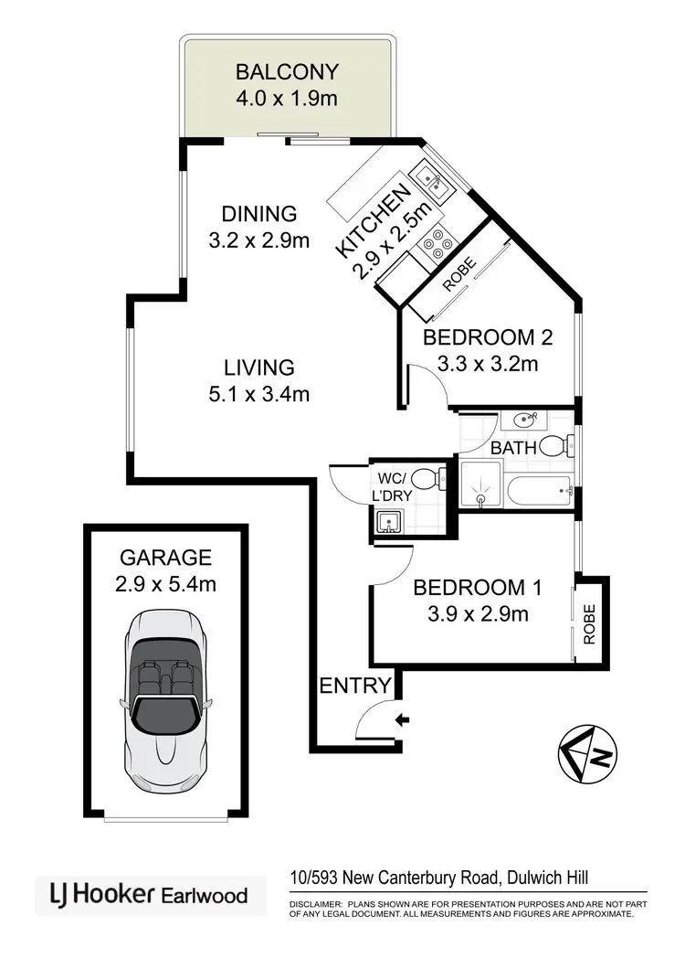 Floorplan of Homely apartment listing, 10/593 New Canterbury Road, Dulwich Hill NSW 2203
