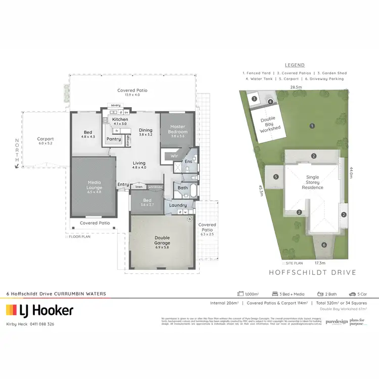 Floorplan of Homely house listing, 6 Hoffschildt Drive, Currumbin Waters QLD 4223