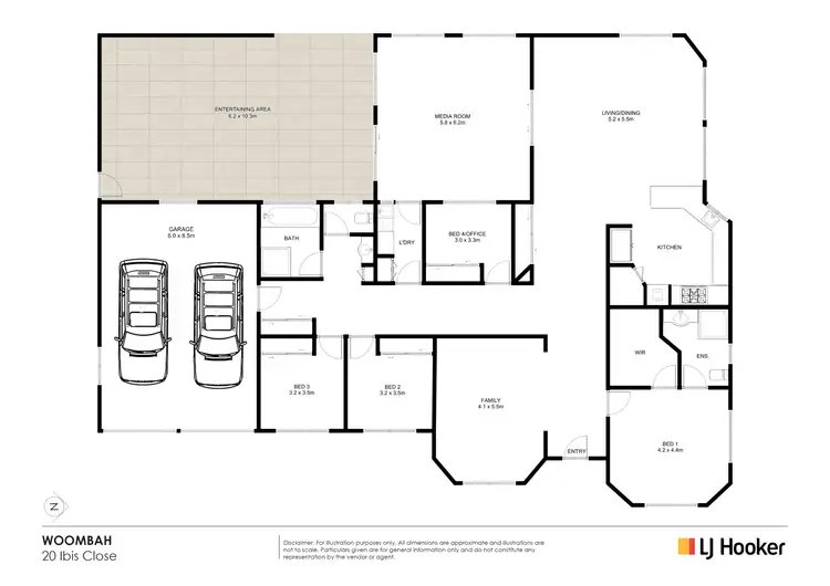 Floorplan of Homely rural property listing, 20 Ibis Close, Woombah NSW 2469