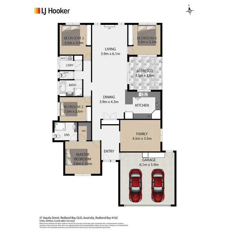 Floorplan of Homely house listing, 37 Aquila Street, Redland Bay QLD 4165