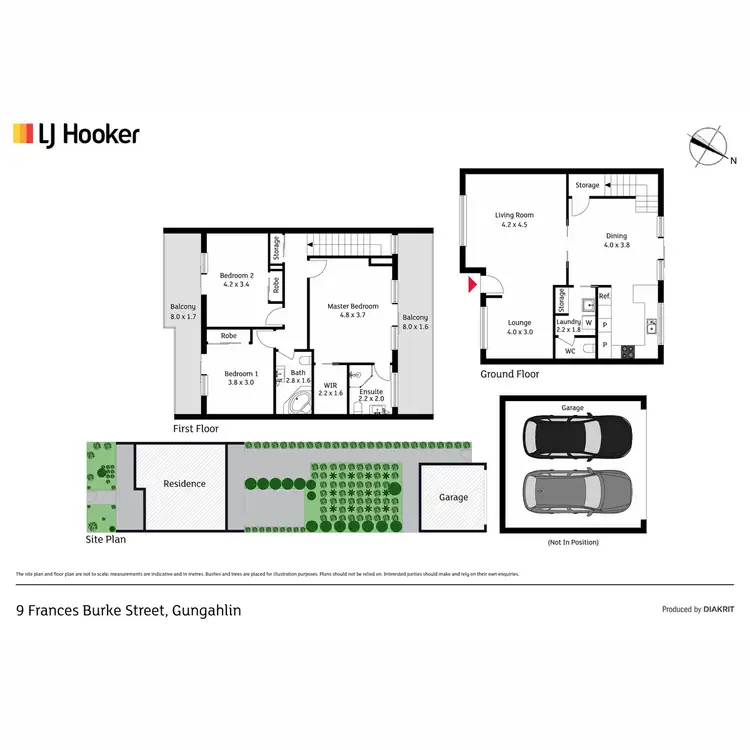 Floorplan of Homely townhouse listing, 9 Frances Burke Street, Gungahlin ACT 2912