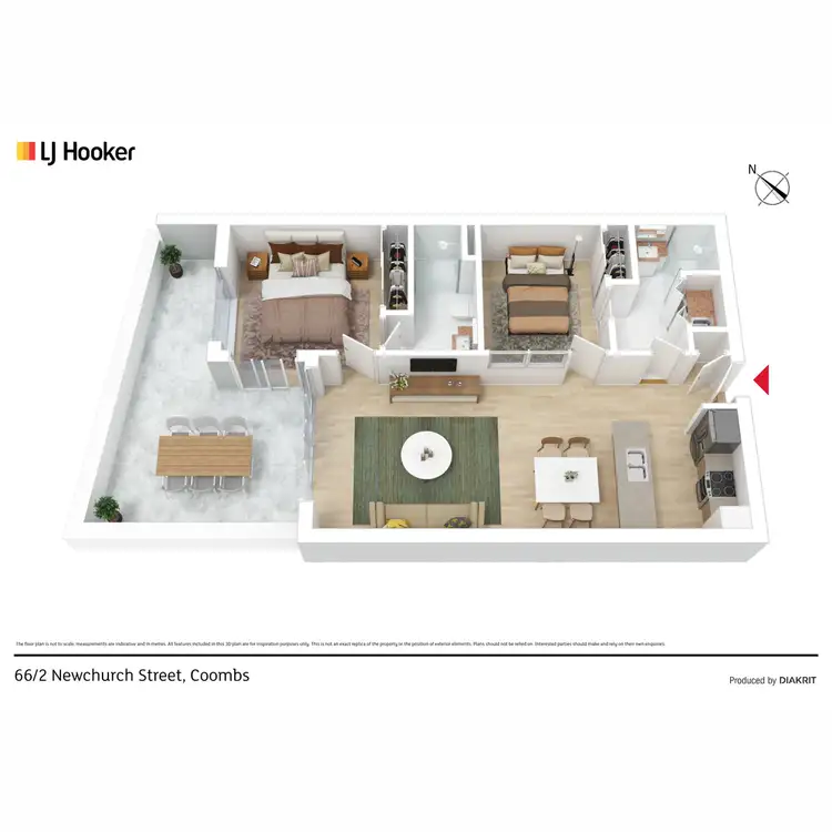 Floorplan of Homely apartment listing, 66/2 Newchurch Street, Coombs ACT 2611