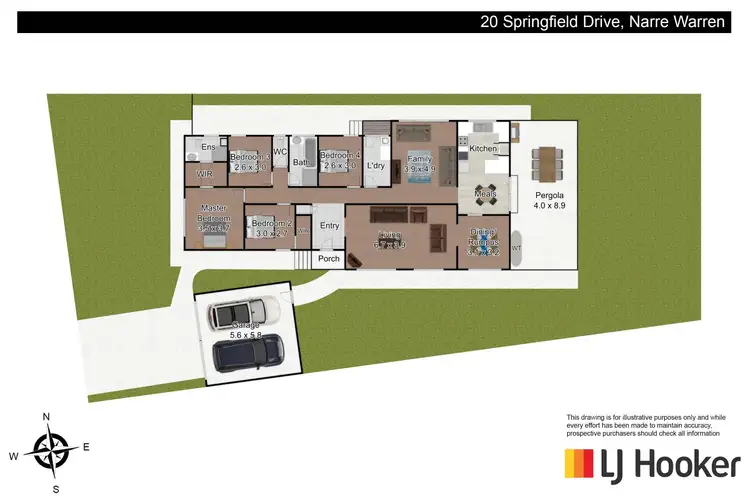 Floorplan of Homely house listing, 20 Springfield Drive, Narre Warren VIC 3805