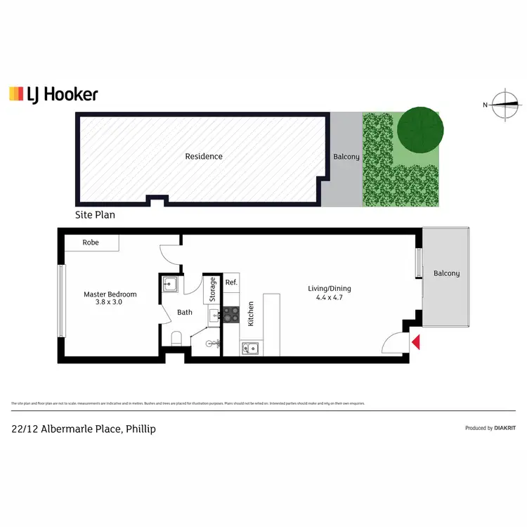 Floorplan of Homely apartment listing, 22/12 Albermarle Place, Phillip ACT 2606