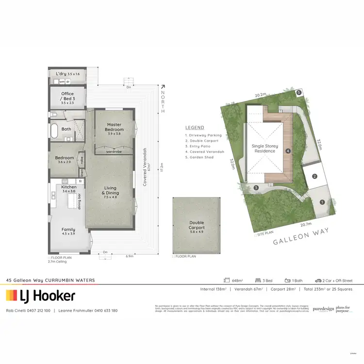 Floorplan of Homely house listing, 45 Galleon Way, Currumbin Waters QLD 4223