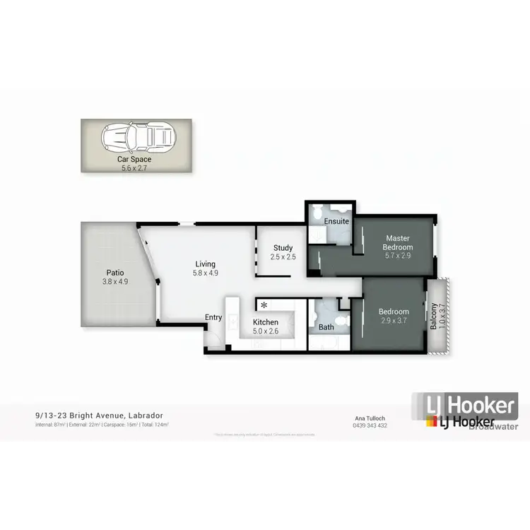 Floorplan of Homely unit listing, 9/13-23 Bright Avenue, Labrador QLD 4215
