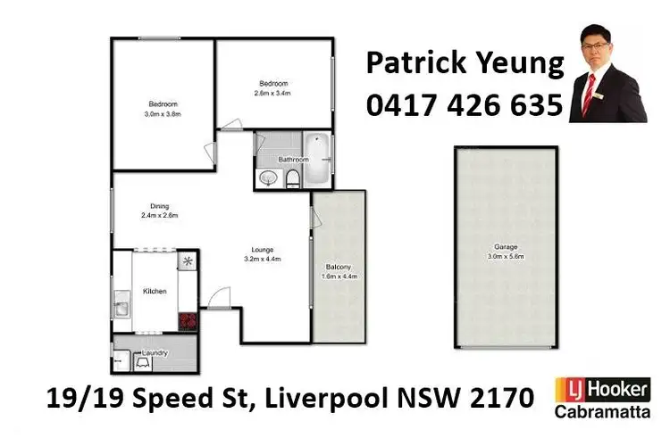 Floorplan of Homely unit listing, 19/19 Speed Street, Liverpool NSW 2170