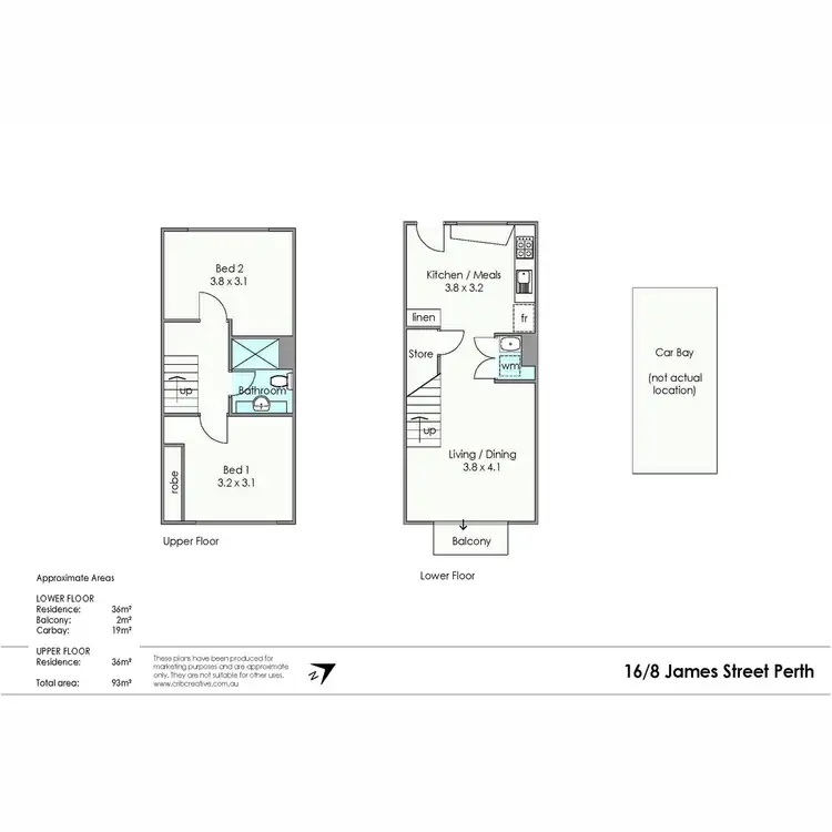 Floorplan of Homely apartment listing, 16/8 James Street, Perth WA 6000