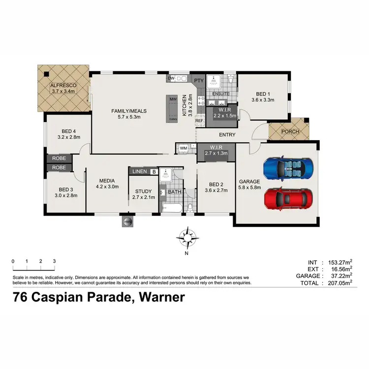 Floorplan of Homely house listing, 76 Caspian Parade, Warner QLD 4500