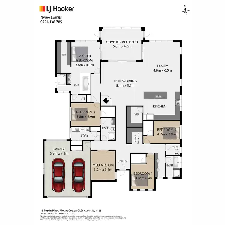 Floorplan of Homely house listing, 15 Poplin Place, Mount Cotton QLD 4165