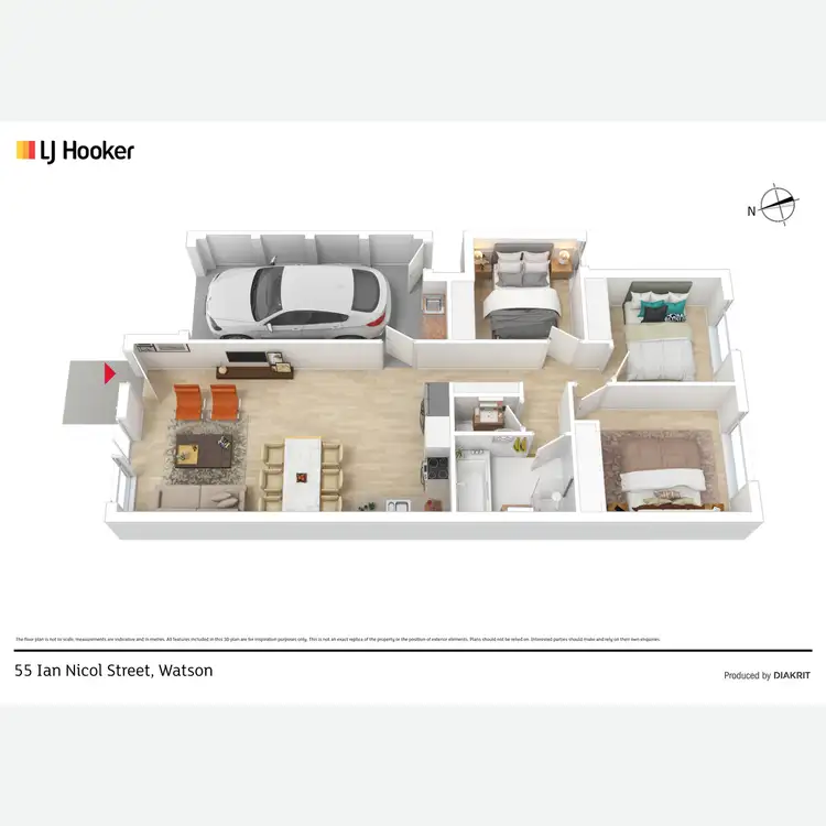 Floorplan of Homely house listing, 55 Ian Nicol Street, Watson ACT 2602