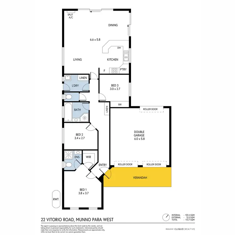 Floorplan of Homely house listing, 22 Vitorio Road, Munno Para West SA 5115