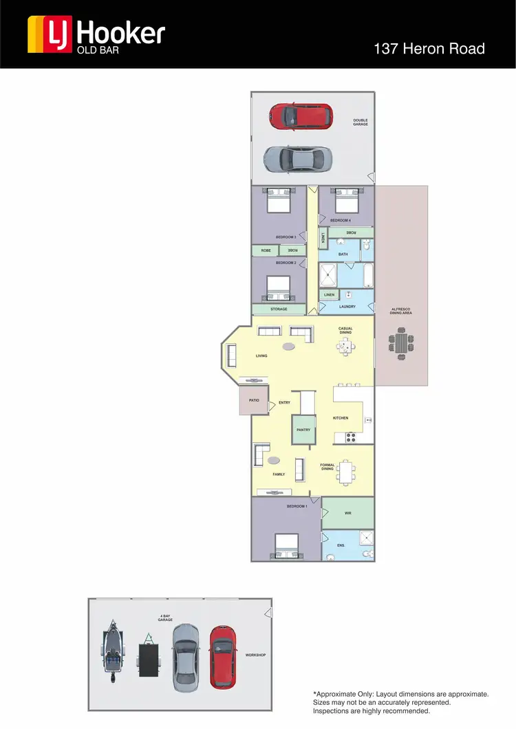 Floorplan of Homely rural property listing, 137 Heron Road, Old Bar NSW 2430