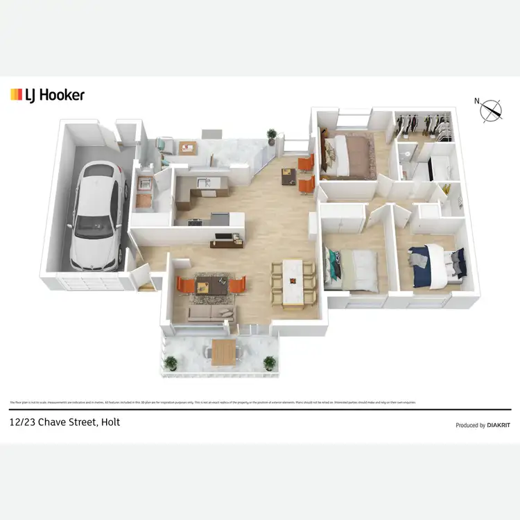 Floorplan of Homely townhouse listing, 12/23 Chave Street, Holt ACT 2615