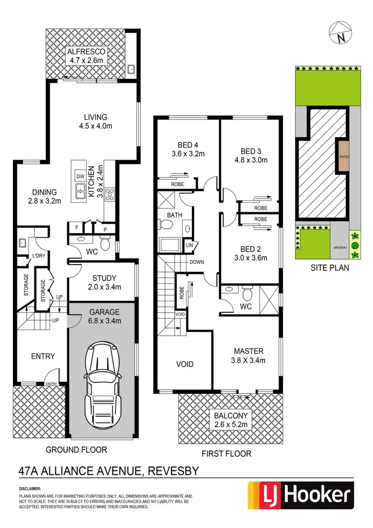 Floorplan of Homely semi-detached listing, 47A Alliance Avenue, Revesby NSW 2212