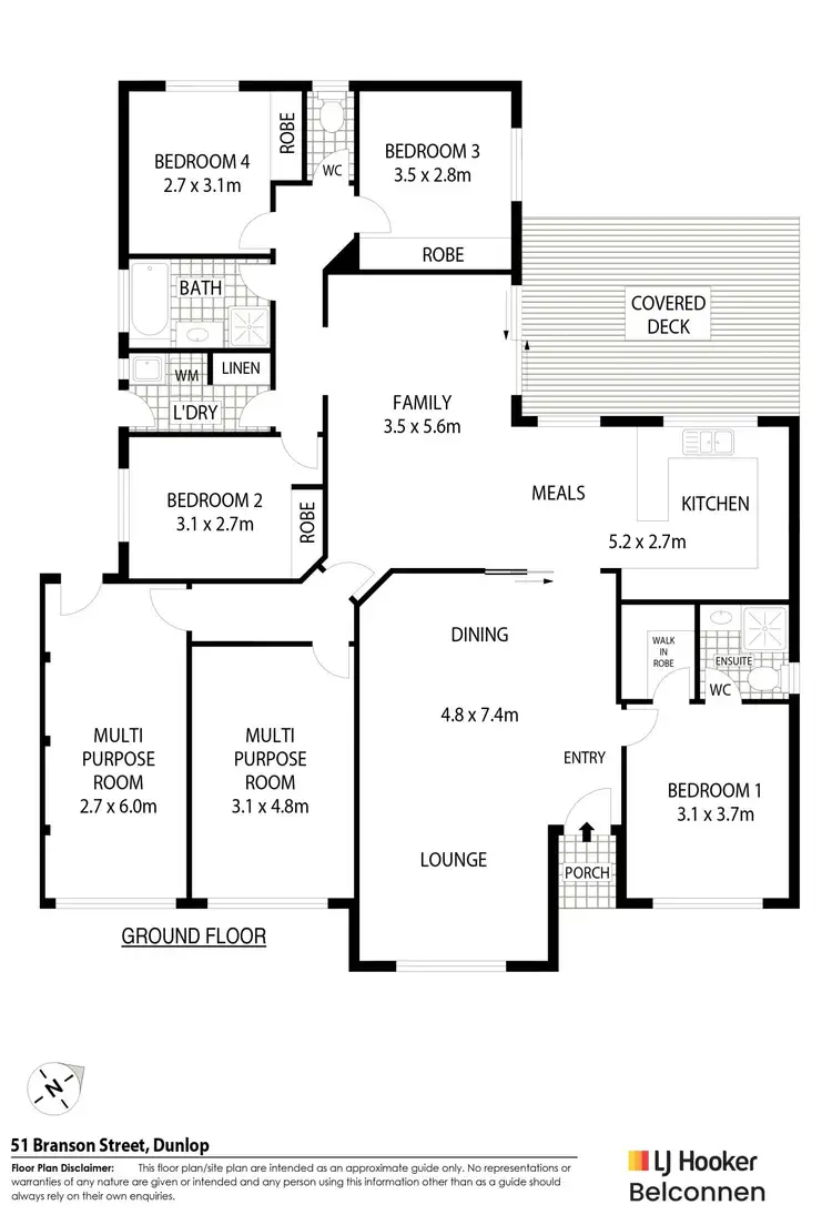 Floorplan of Homely house listing, 51 Branson Street, Dunlop ACT 2615