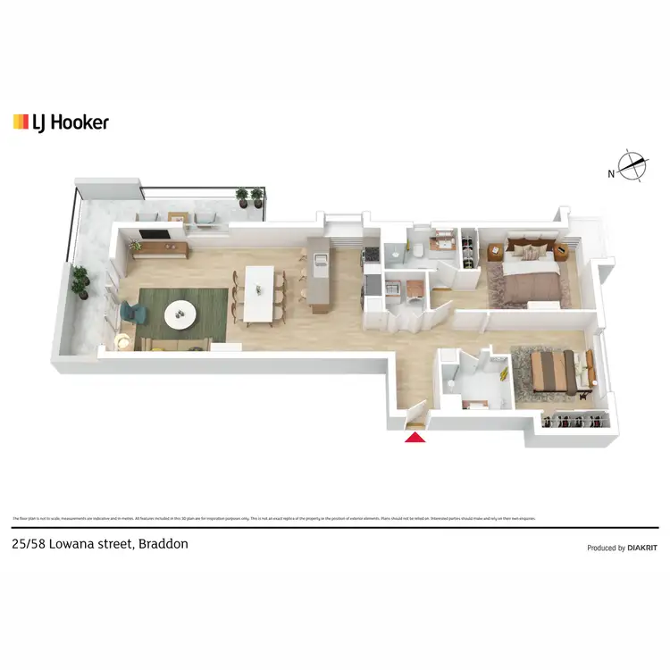 Floorplan of Homely apartment listing, 25/58 Lowanna Street, Braddon ACT 2612