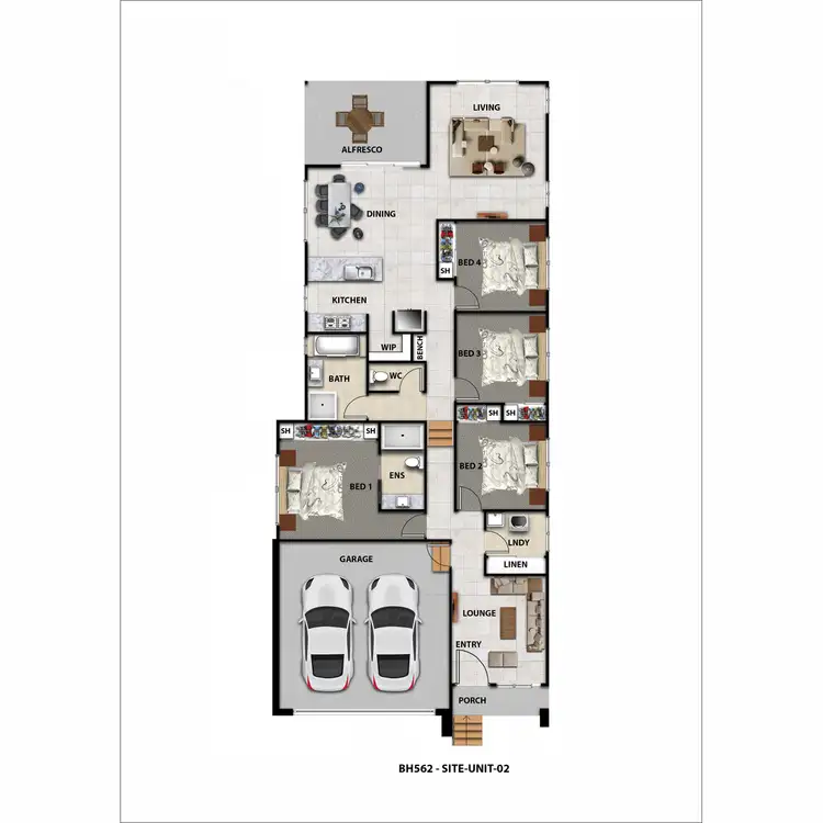 Floorplan of Homely semi-detached listing, 2/22 Dent Crescent, Cumbalum NSW 2478