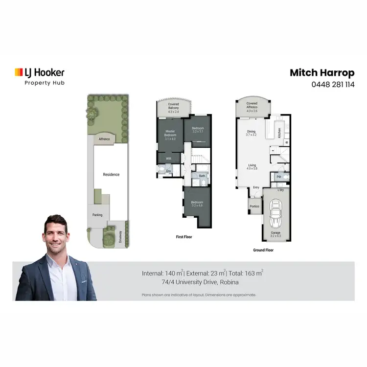Floorplan of Homely townhouse listing, 74/4 University Drive, Robina QLD 4226