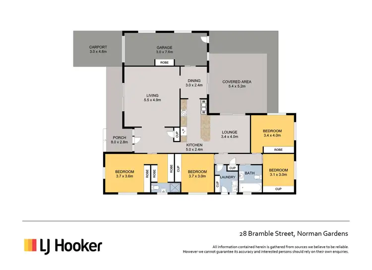 Floorplan of Homely house listing, 28 Bramble Street, Norman Gardens QLD 4701