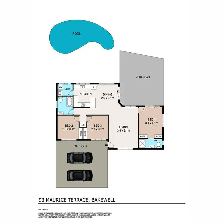 Floorplan of Homely house listing, 93 Maurice Terrace, Bakewell NT 832