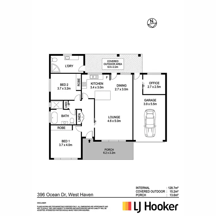 Floorplan of Homely house listing, 396 Ocean Drive, West Haven NSW 2443