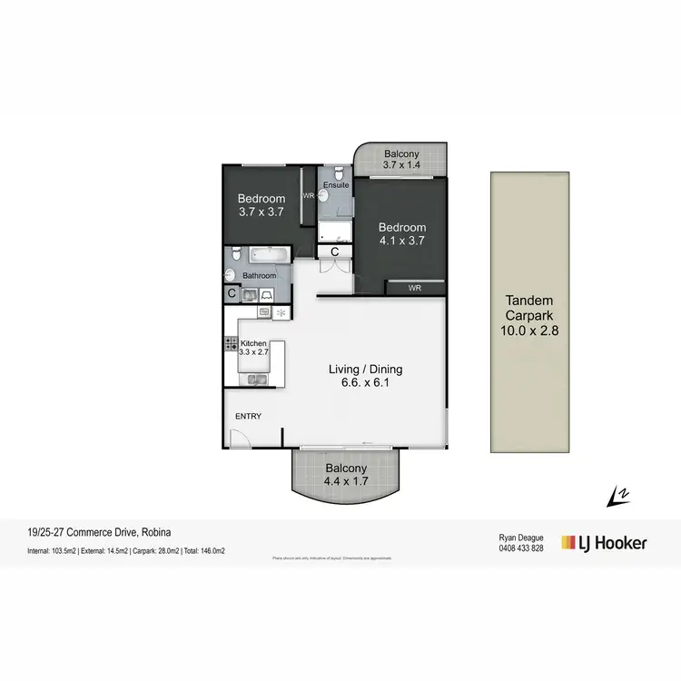 Floorplan of Homely unit listing, 19/25 Commerce Drive, Robina QLD 4226