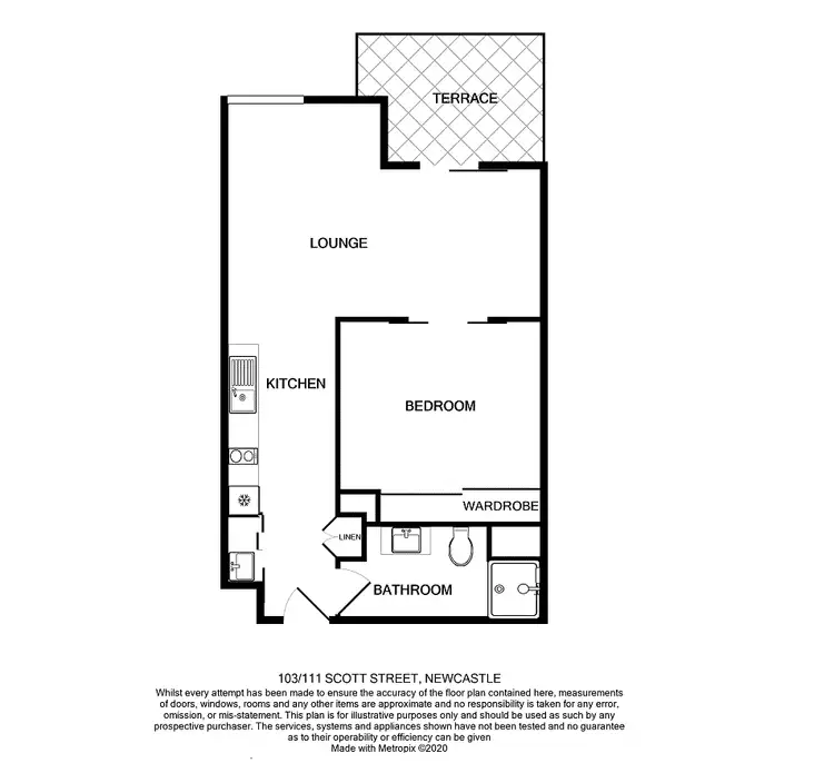 Floorplan of Homely apartment listing, 103/111 Scott Street, Newcastle NSW 2300