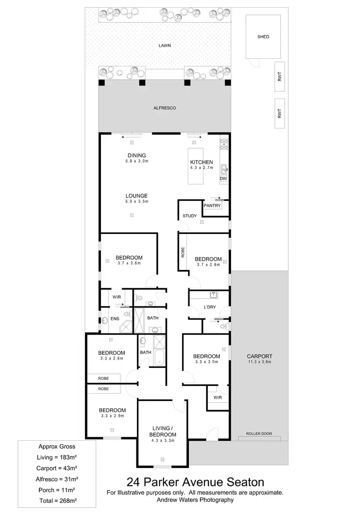 Floorplan of Homely house listing, 24 Parker Avenue, Seaton SA 5023