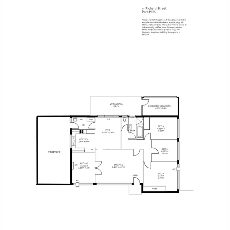 Floorplan of Homely house listing, 11 Richard Street, Para Hills SA 5096