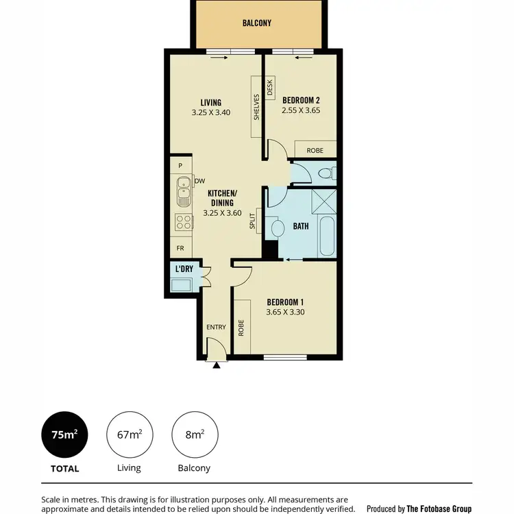 Floorplan of Homely apartment listing, 13/10-16 Light Common, Mawson Lakes SA 5095