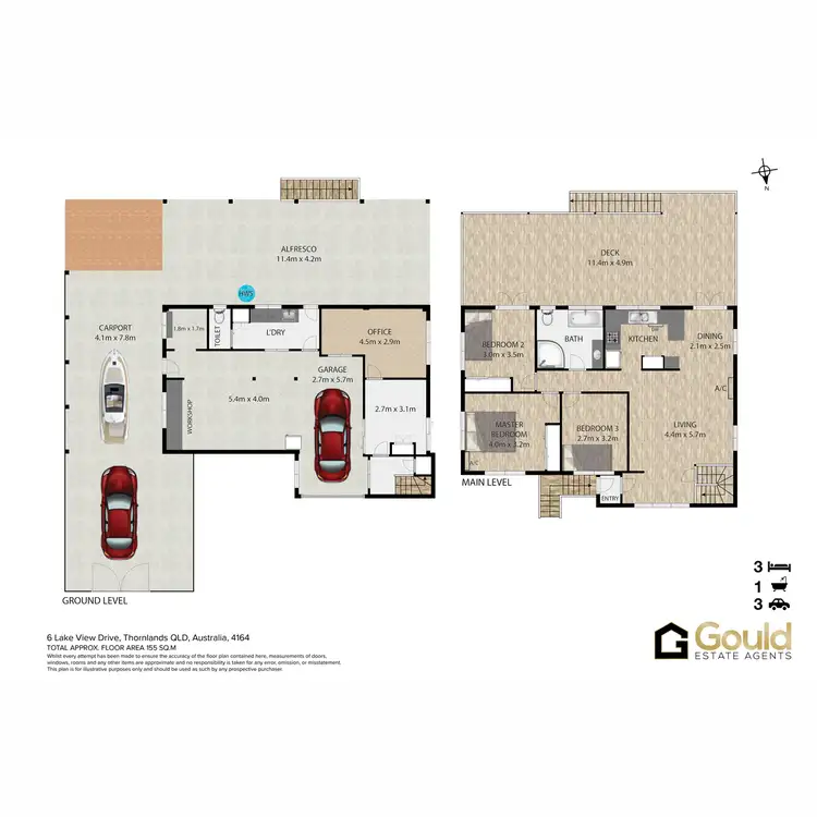 Floorplan of Homely house listing, 6 Lake View Drive, Thornlands QLD 4164
