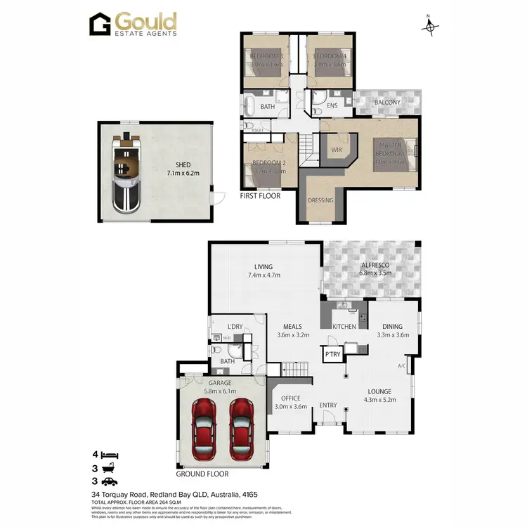 Floorplan of Homely house listing, 34 Torquay Road, Redland Bay QLD 4165