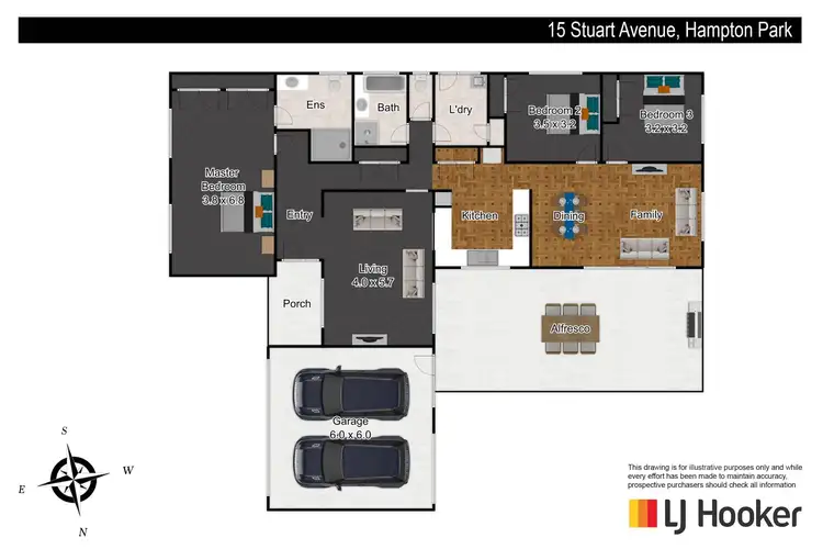 Floorplan of Homely house listing, 15 Stuart Avenue, Hampton Park VIC 3976