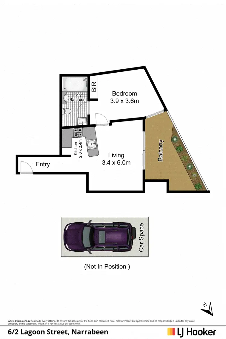Floorplan of Homely apartment listing, 6/2 Lagoon Street, Narrabeen NSW 2101